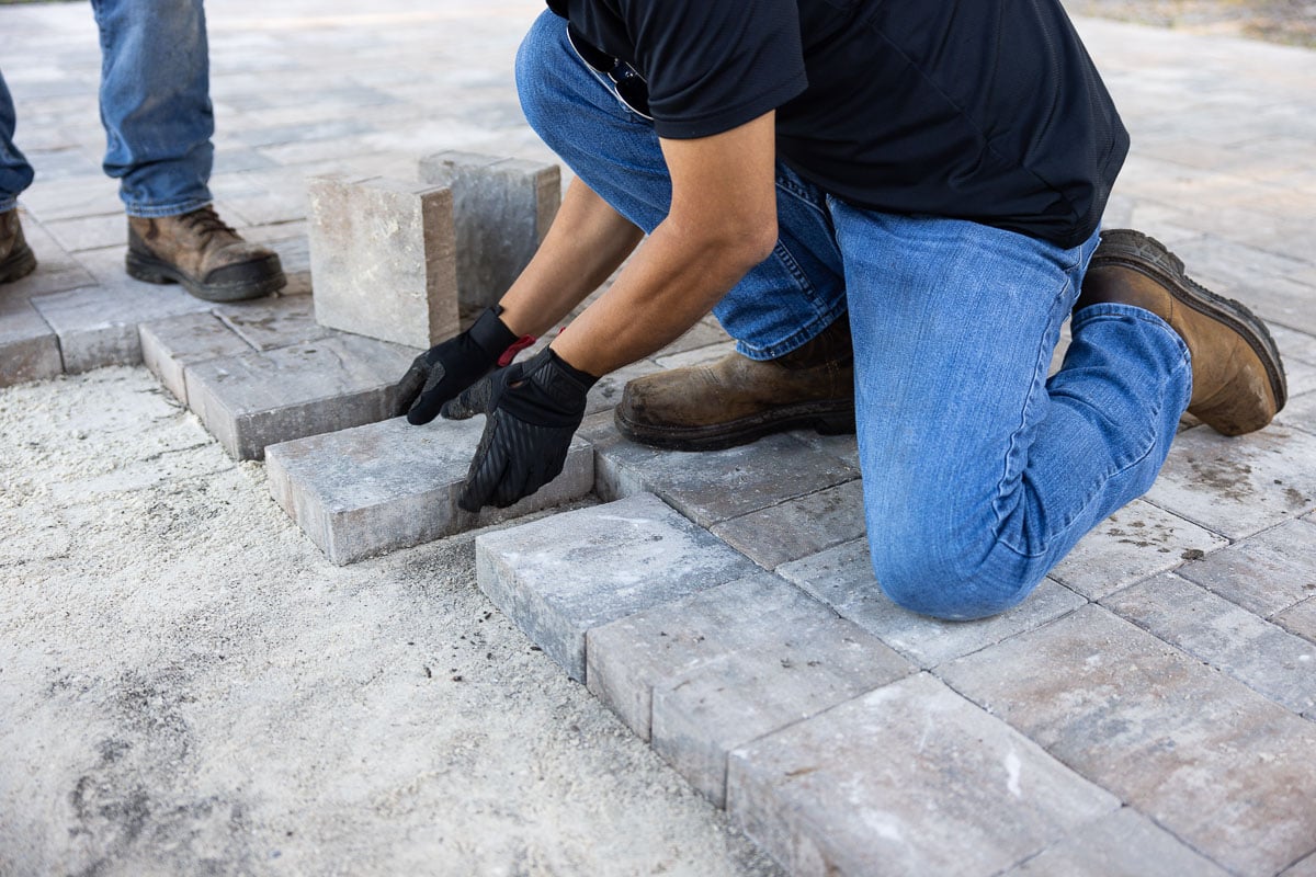 installing a paver patio in backyard