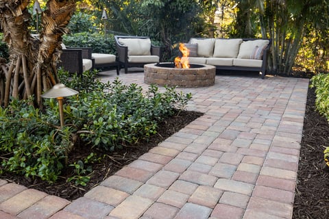patio pavers fire pit pavers