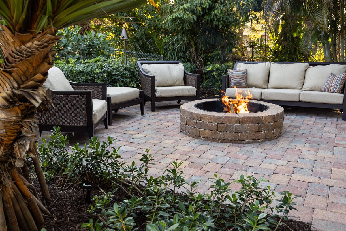 fire pit patio border planting outdoor furniture 4