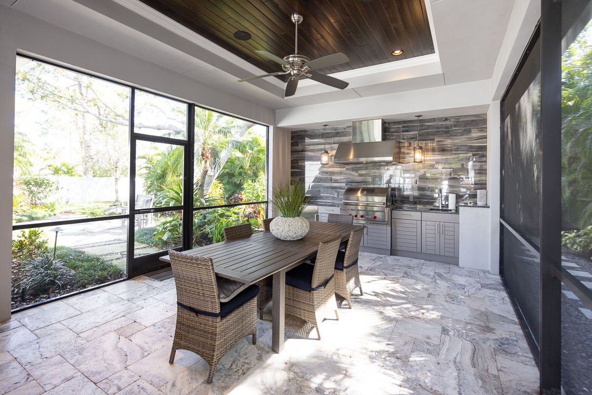 outdoor kitchen covered patio full