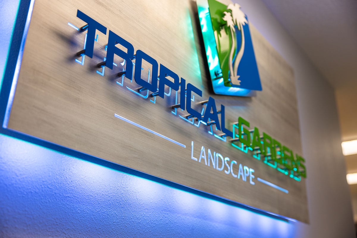 tropical gardens sign office 2