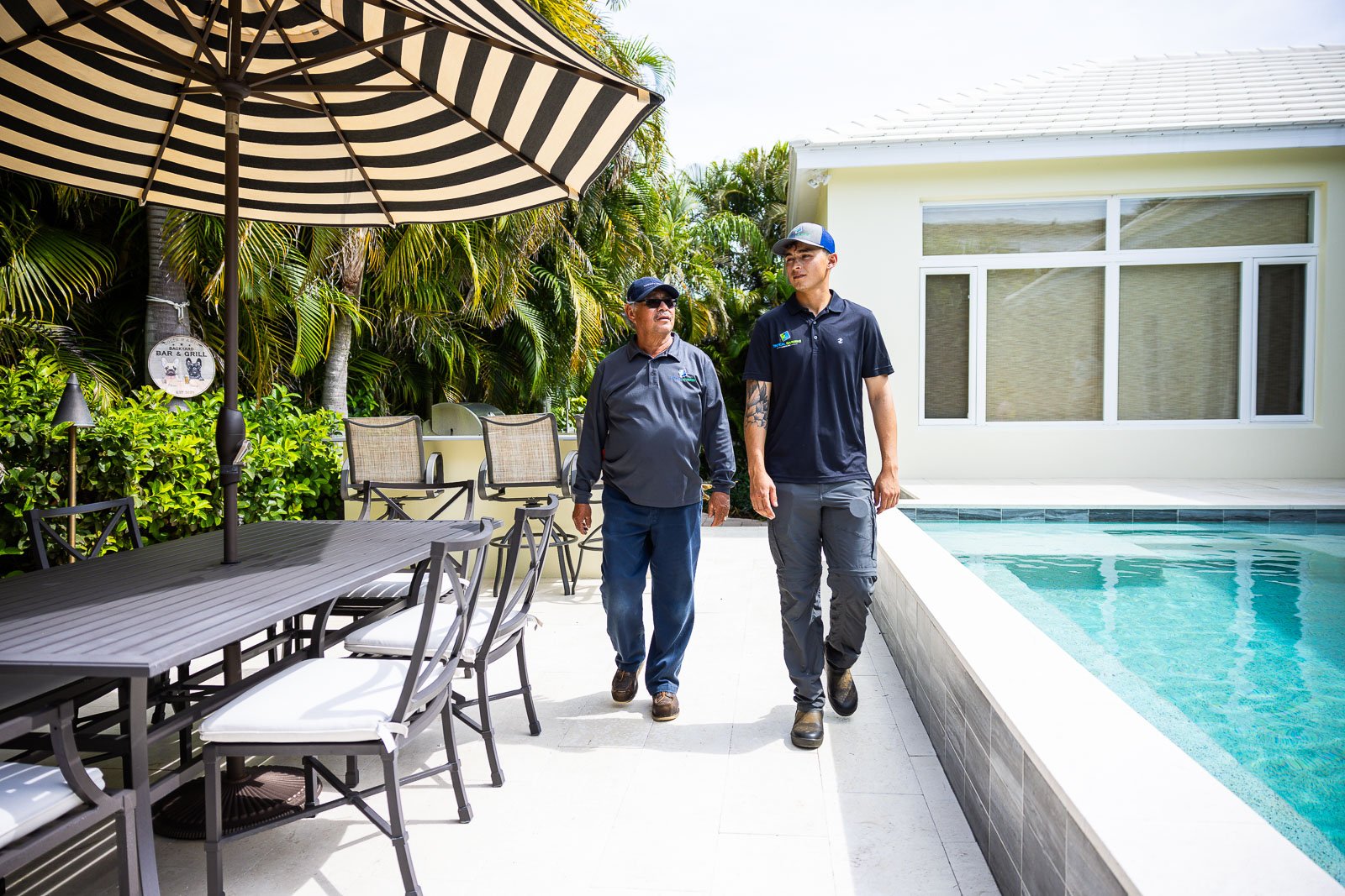 Account manager and crew lead assesing property