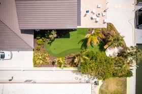 aerial view of landscape design and putting green 4