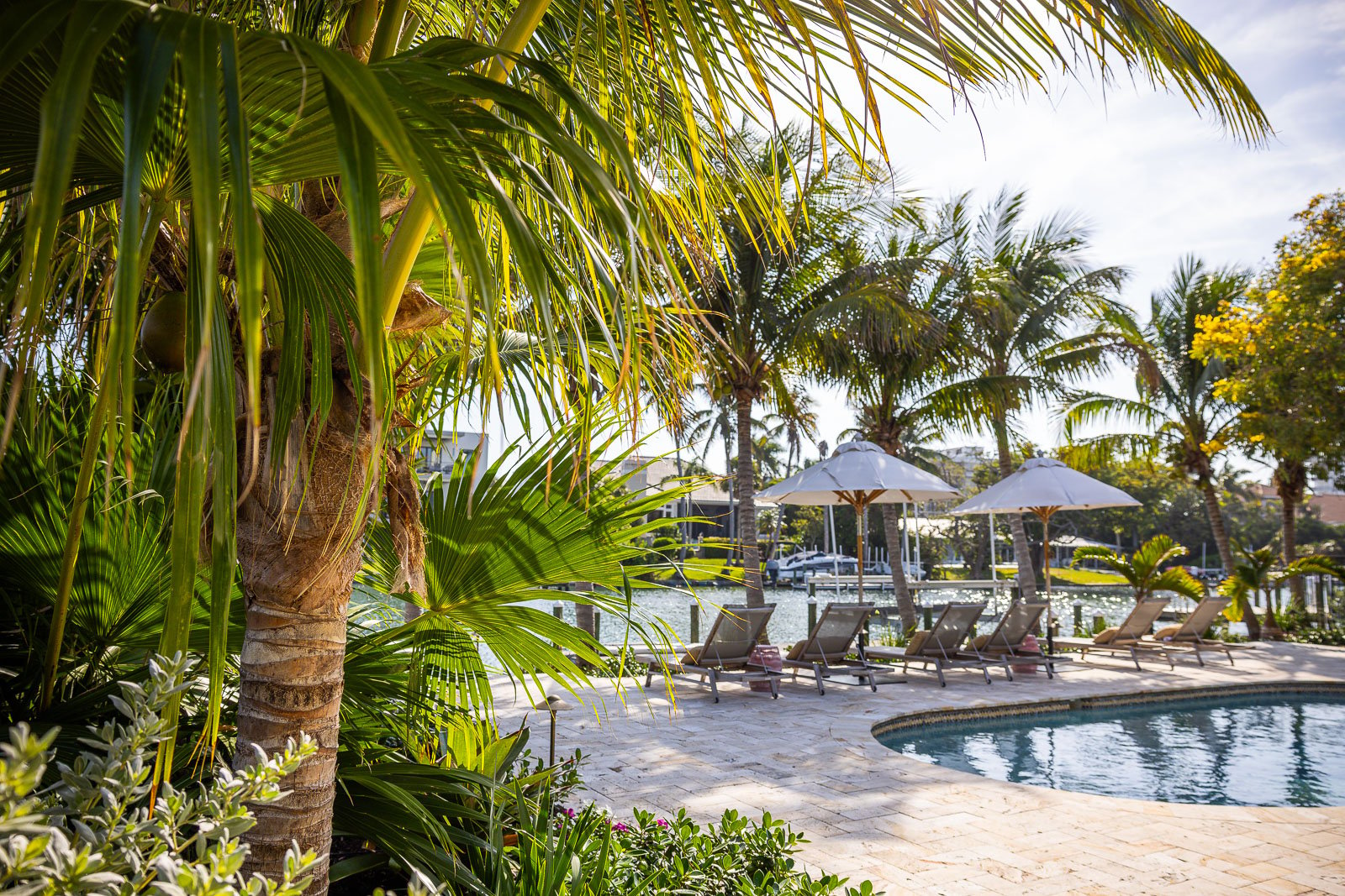 landscape design with pool and lounge seating 3