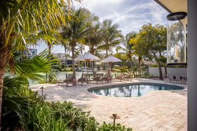 landscape design with pool and lounge seating