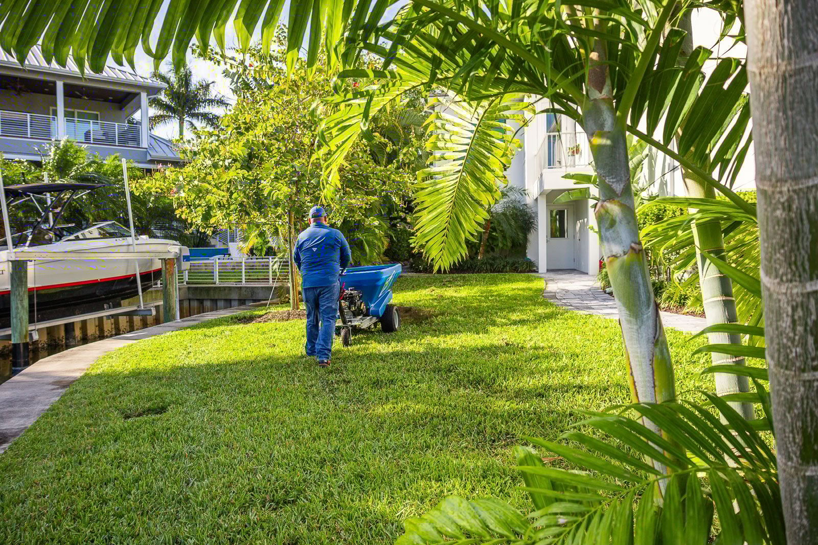 landscape maintenance top dressing lawn 2