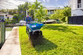 landscape maintenance top dressing lawn 6
