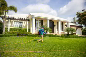 lawn care crew spraying lawn 2