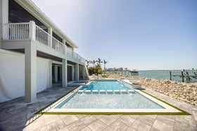 sea wall pool artificial turf patio 1