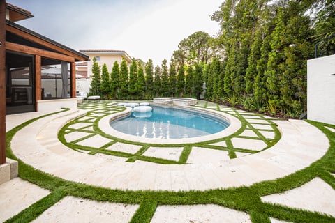 patio pool landscape