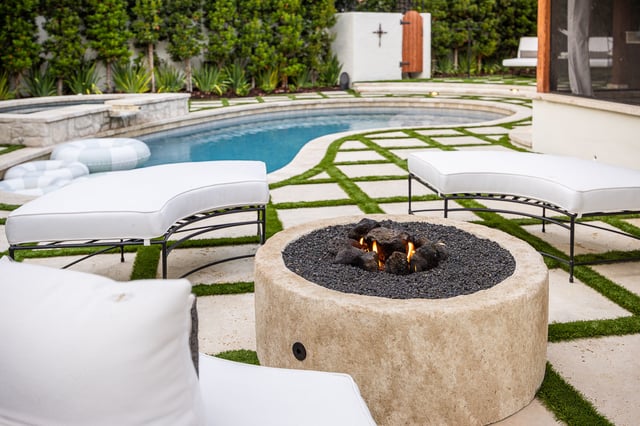 fire pit on patio outdoor seating 1