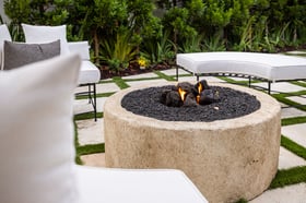 fire pit on patio outdoor seating