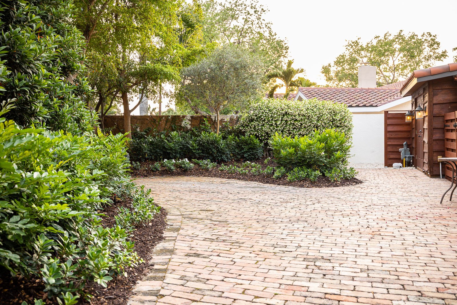 landscape beds along paver driveway 2