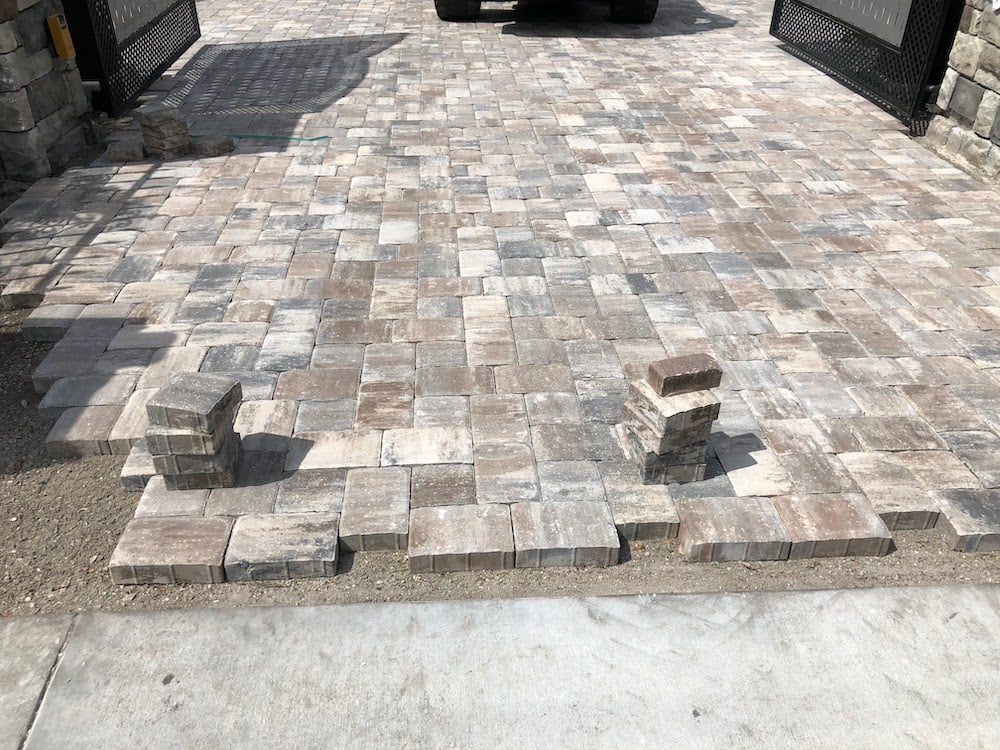 Paver patio installation