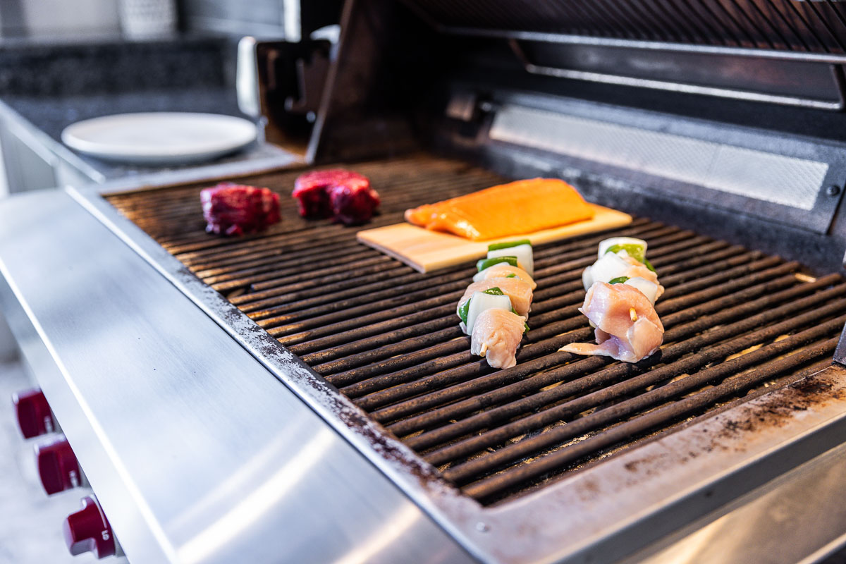 outdoor kitchen food grill